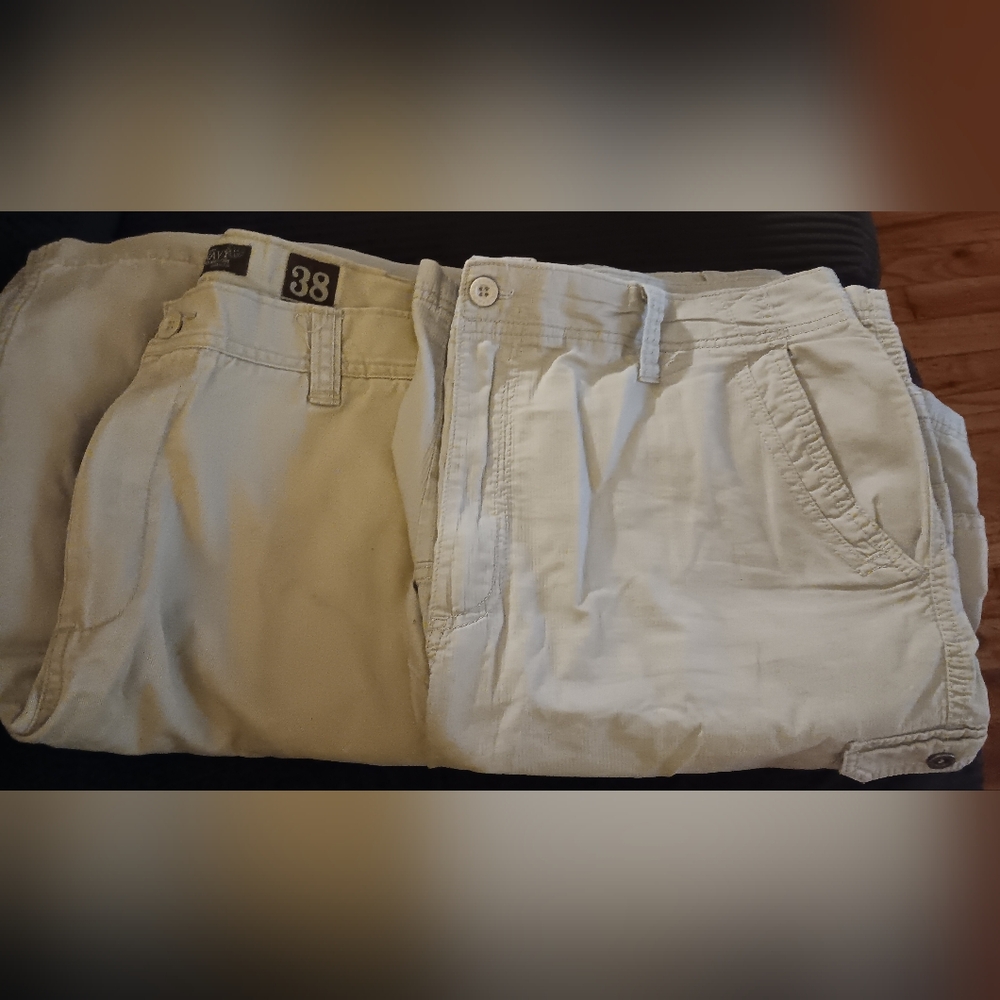 2 Pairs Men's Cargo Shorts 38